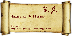 Weigang Julianna névjegykártya