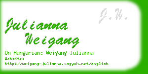 julianna weigang business card